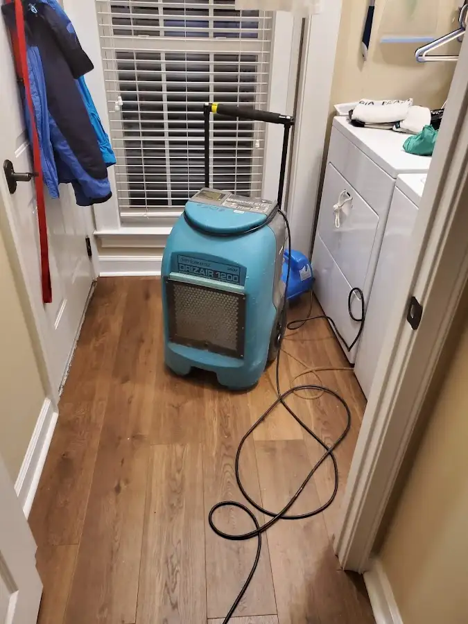 Commercial dehumidifier deployed for Flood Damage Cleanup in Union Park